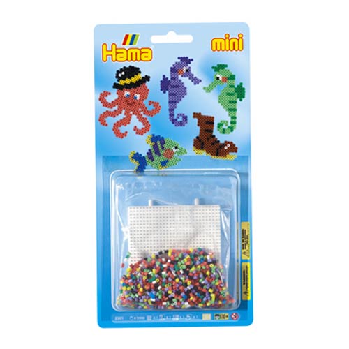 Blister Hama Beads Mini caballitos de mar y peces
